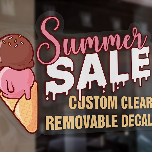 Clear Removable Decals  |  Removable Stickers | Storefront Clear Removable Signs