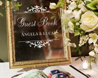 Guest Book Mirror Static Cling Decal