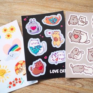 Custom sheet stickers printed with your design! Perfect for product labeling, branding, and DIY projects. Choose from matte or glossy finishes. Available in various sizes and shapes. Waterproof and long-lasting quality. Easily peel and apply for a professional look. Bulk orders welcome. Fast shipping!