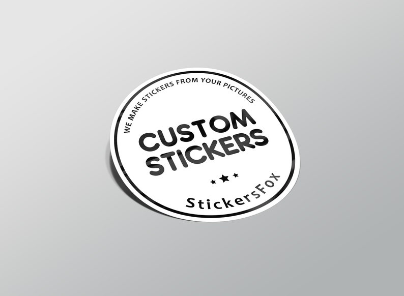 Custom Stickers Bulk Set. Logo Decals Printed on Waterproof Etsy