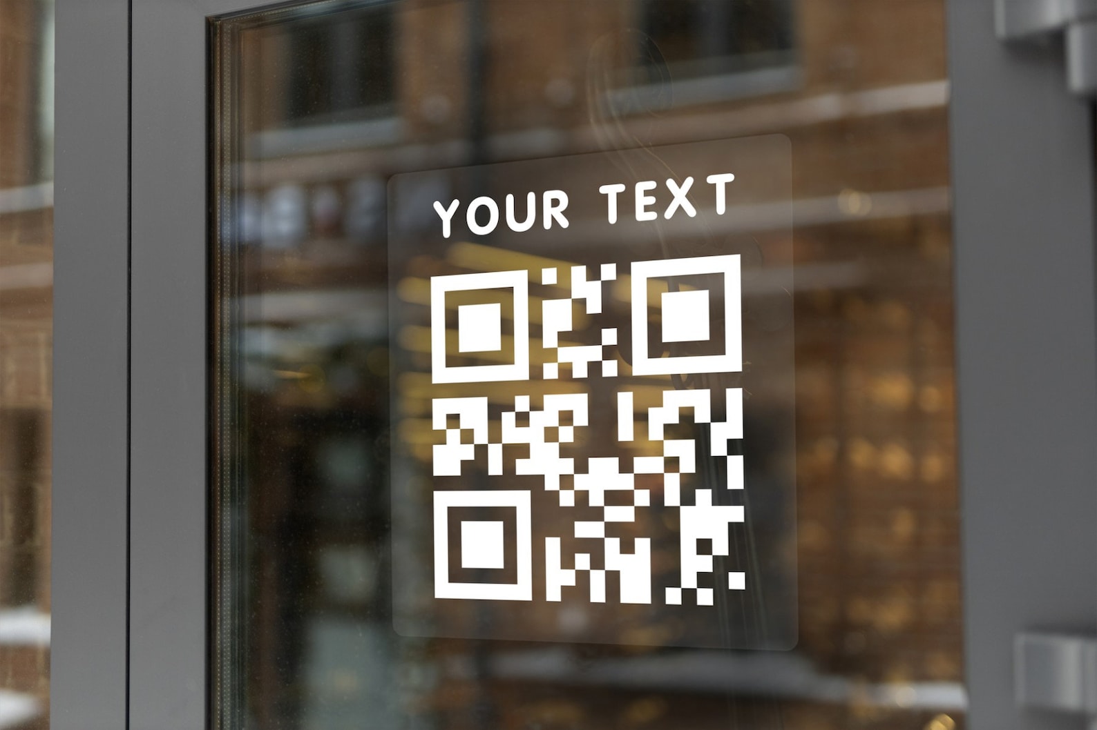 Custom QR Code Vinyl Clear Decal / Storefront Window Decal Sticker ...