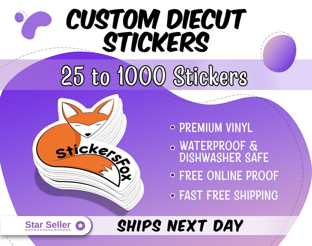 Custom Stickers Waterproof Vinyl Die Cut Stickers Logo Stickers Free ...