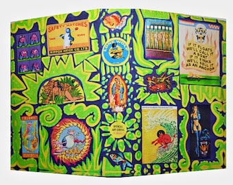 AA Big Book + 12 y 12 Tapa de Tela - Diseño Psicodélico Retro, contiene ambos textos