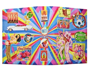 AA Big Book + 12 y 12 Tapa de Tela - Diseño Psicodélico Retro, contiene ambos textos