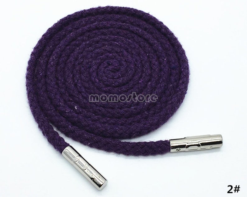 7 Mixed Color 55 Inch Round Braided Cotton Drawstring For Pants Hoodie Tie