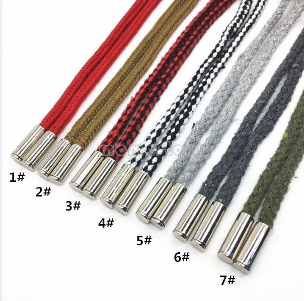 7 Mixed Color 55 Inch Round Braided Cotton Drawstring For Pants Hoodie Tie
