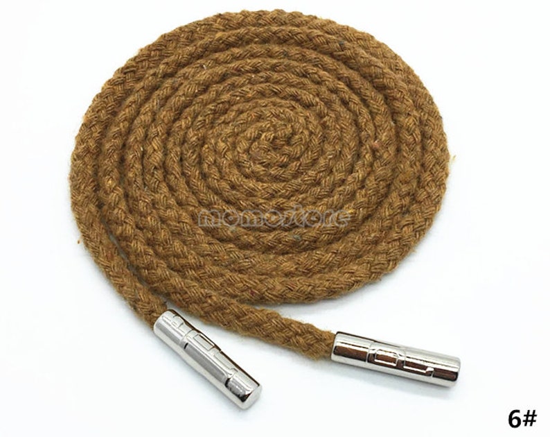 7 Mixed Color 55 Inch Round Braided Cotton Drawstring For Pants Hoodie Tie