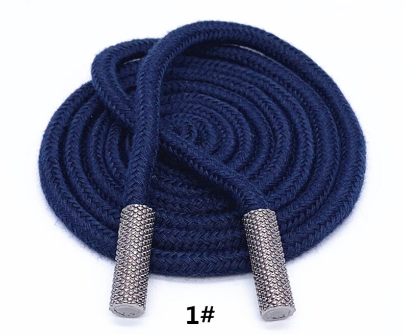 7 Mixed Color 55 Inch Round Braided Cotton Drawstring For Pants Hoodie Tie