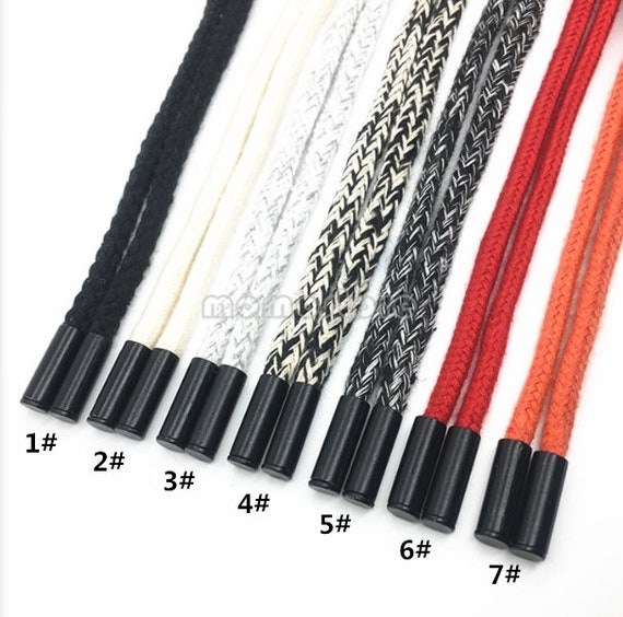 7 Mixed Color 55 Inch Round Braided Cotton Drawstring For Pants Hoodie Tie