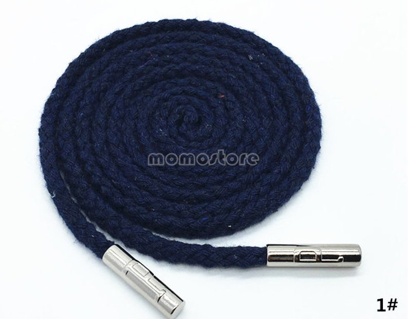 7 Mixed Color 55 Inch Round Braided Cotton Drawstring For Pants Hoodie Tie
