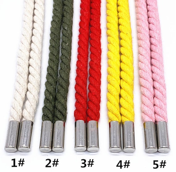 7 Mixed Color 55 Inch Round Braided Cotton Drawstring For Pants Hoodie Tie