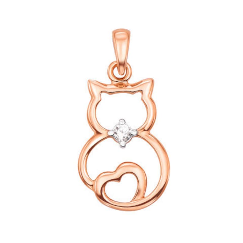 14K Gold Cat Charm Gold Cat Cat Lover Jewelry Gold Cat | Etsy