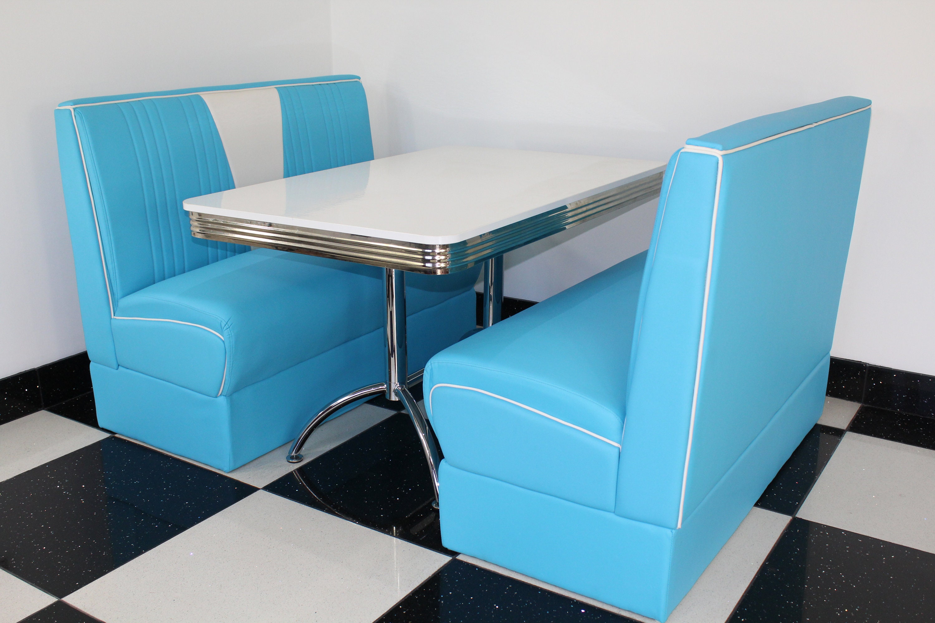 America Style 1950s Vinyl Leather Restaurant Booth Seating, Restaurant Booth  Set for Sale, Retro American Diner - China Cafe Booth, Booth Seating