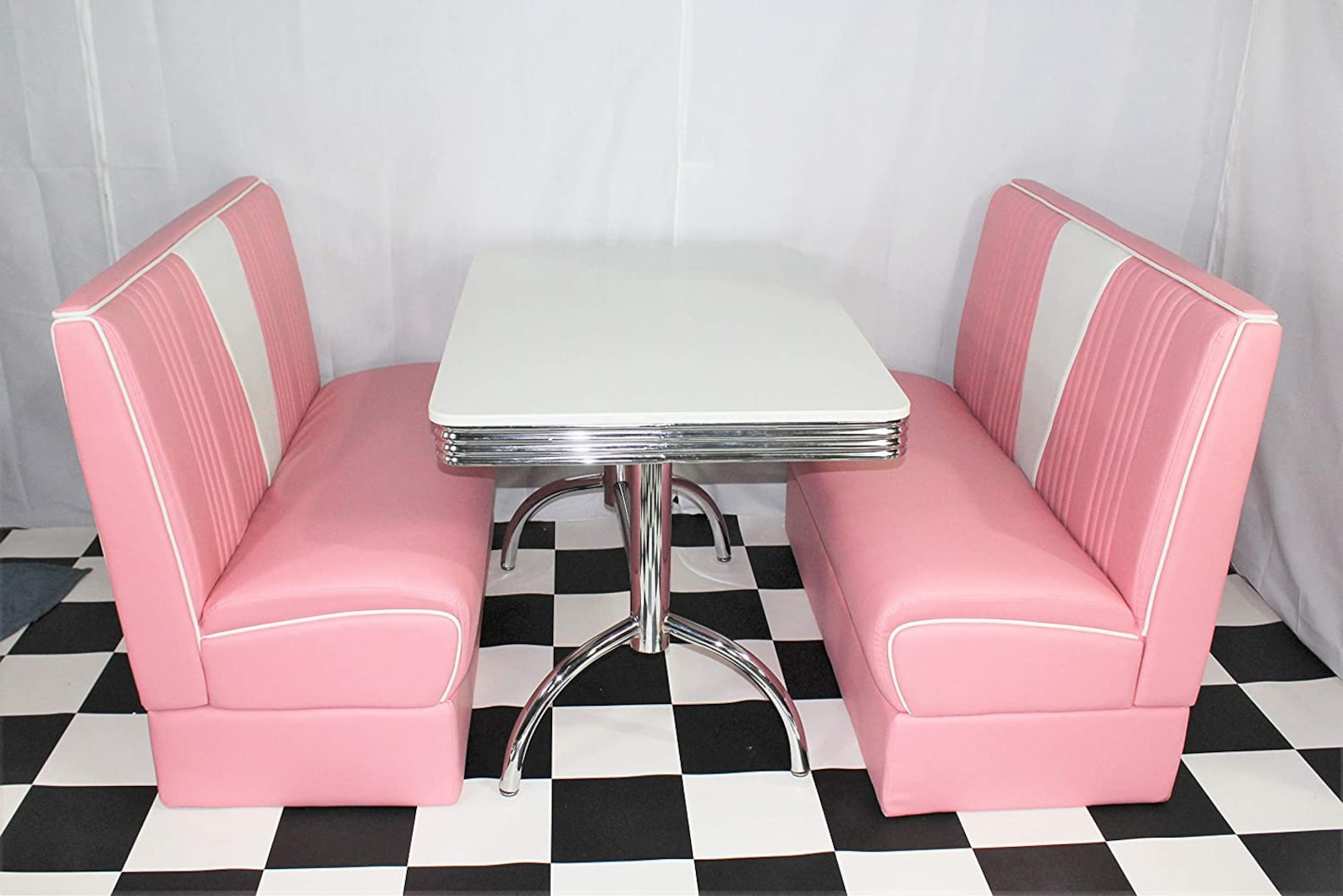American Diner Furniture 50s Style Retro Booth Table & Pink Etsy UK