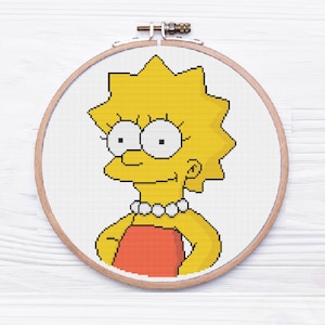 Lisa Simpson, The Simpsons - Cross Stitch Pattern PDF