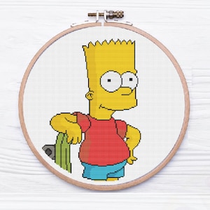 Bart Simpson, The Simpsons - Cross Stitch Pattern PDF