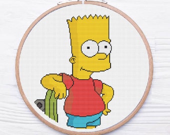 Bart Simpson, The Simpsons - Cross Stitch Pattern PDF