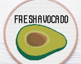 Fresh Avocado (fr e sh a voca do) Vine, Cross Stitch Pattern PDF