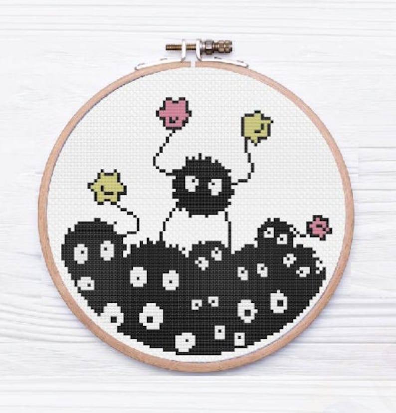 Soot Sprites Spirited Away Studio Ghibli Cross Stitch | Etsy