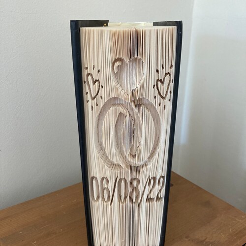 Folded Book Art Wedding Engagement Anniversary Gift Etsy