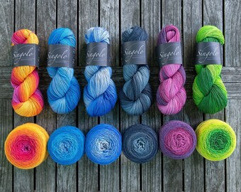 Volume merino yarn 1.Wind and weather ATELIER ZITRON great voluminous yarn 100/% merino extrafine
