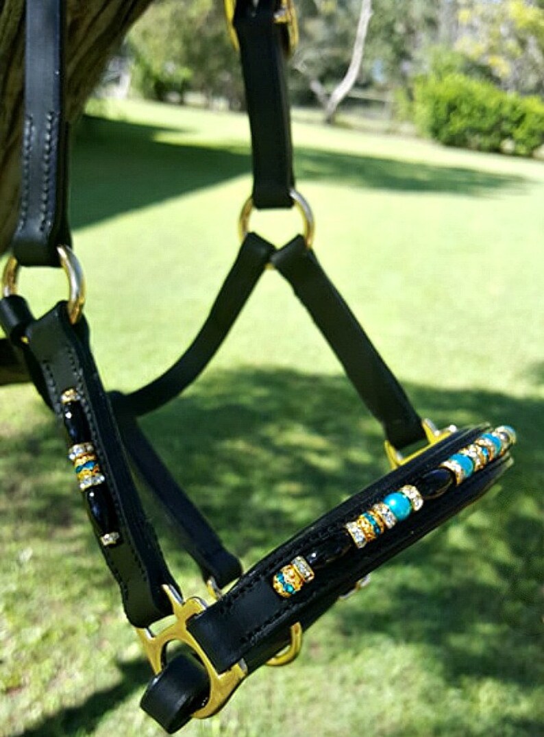 Miniature Horse Beaded Leather Halter..mini Show Halter Mini Etsy