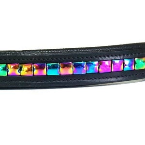 Rainbow Hematite Beaded Browband.. Equine