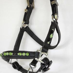 Adult Mini Horse Pony Western Leather Halter..Mini Show Halter, performance halter