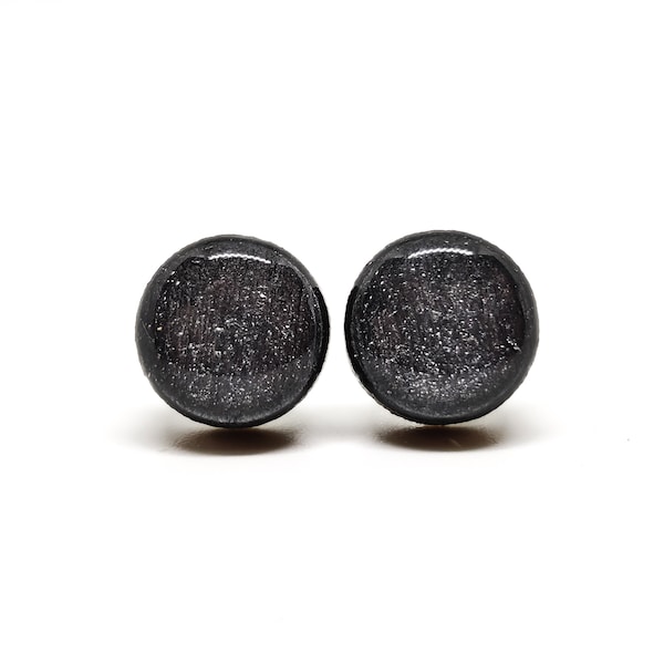 RG GUNMETAL PEARL FLWR EARRINGS