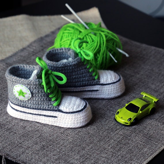 knitted converse booties