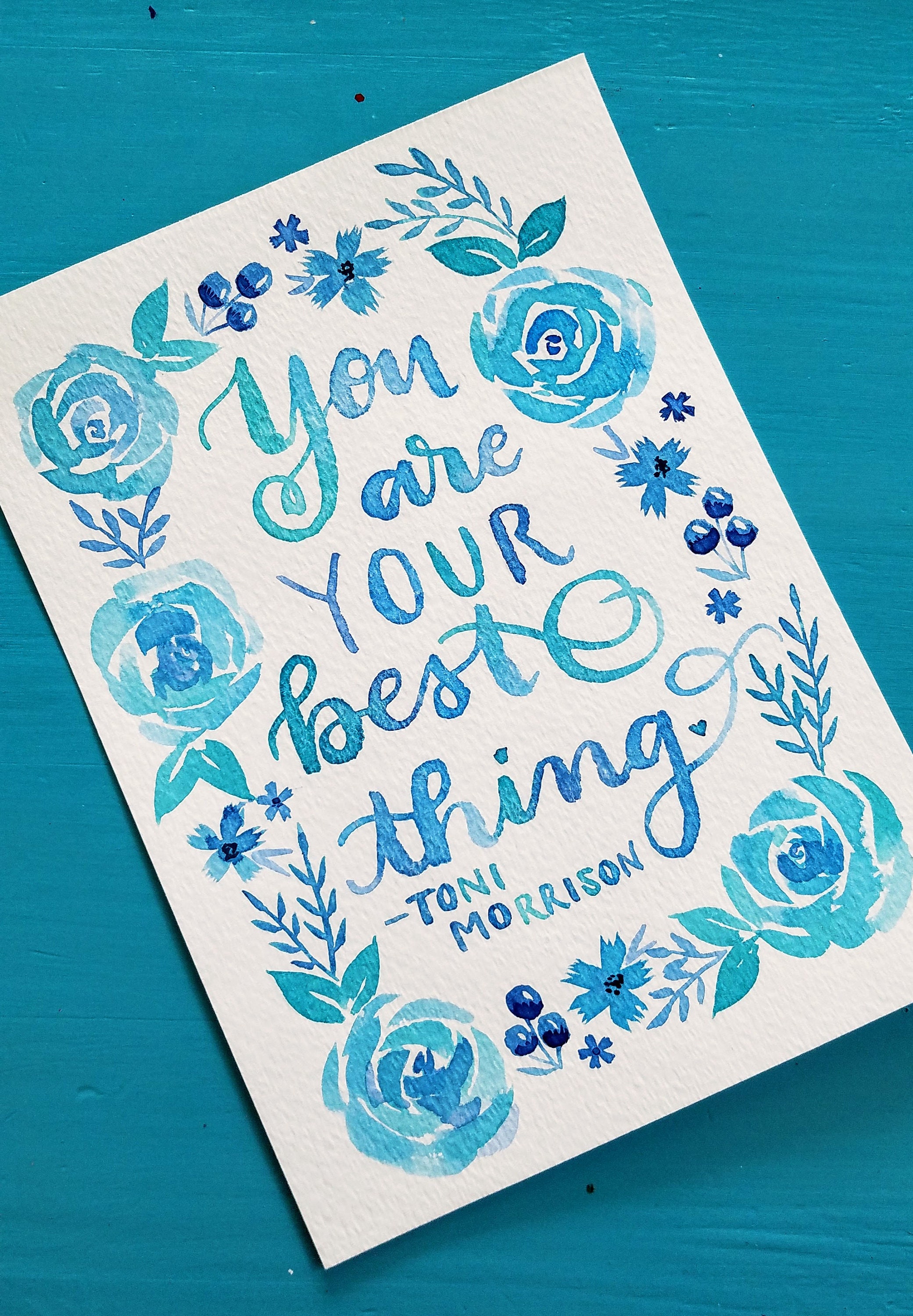 Hand Lettered Toni Morrison Quote You Are Your Best Thing Etsy