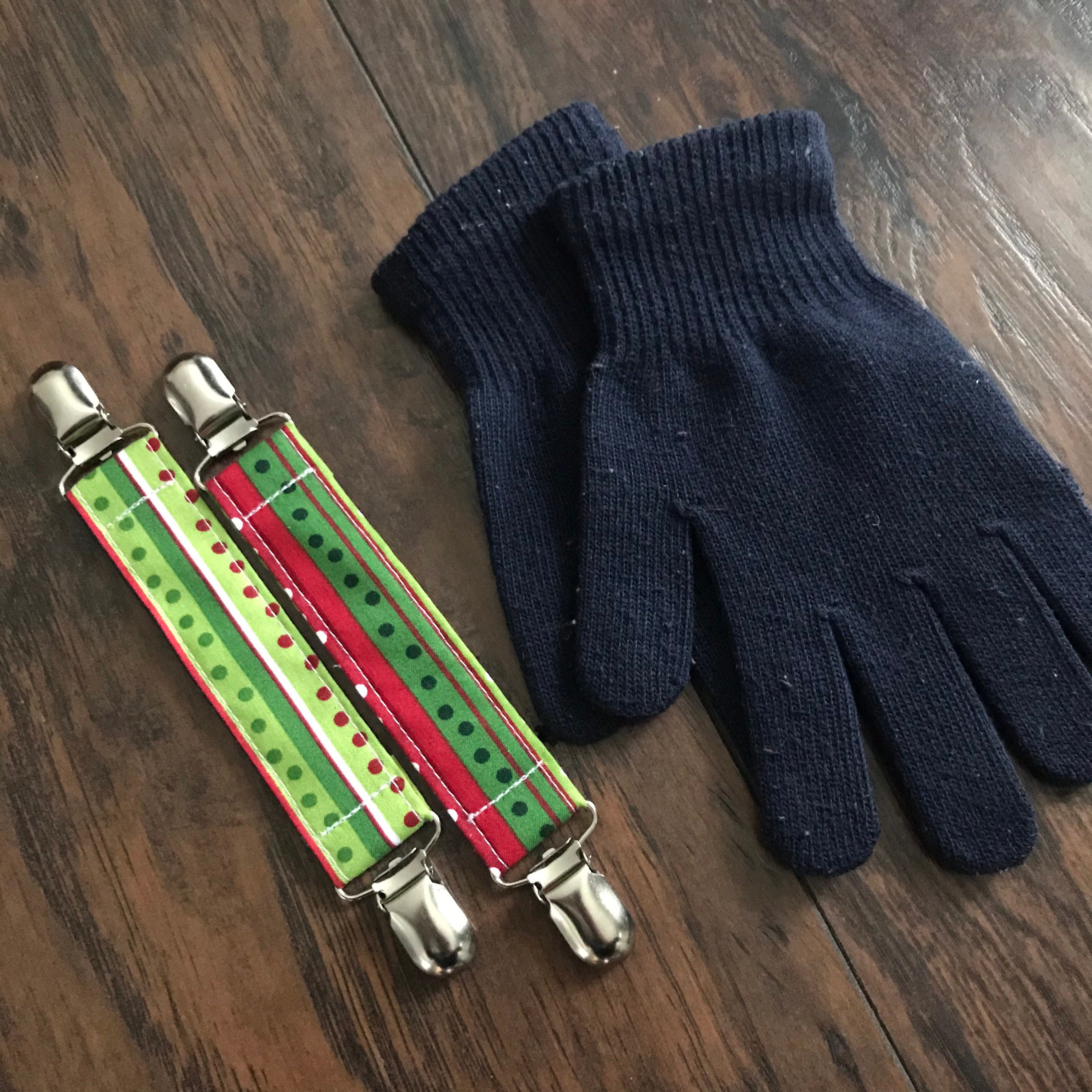 Mitten Clips Christmas Mitten Clips Glove Clips Suspender Etsy