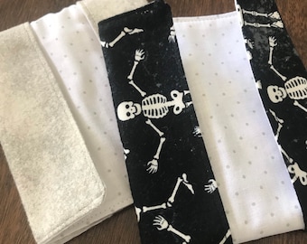 Reusable Sweeper Pads, Skeleton Sweeper Cloths, Reusable, Halloween Sweeper Cloths, Reusable Dusting Cloths, Eco-Friendly, Zero Waste
