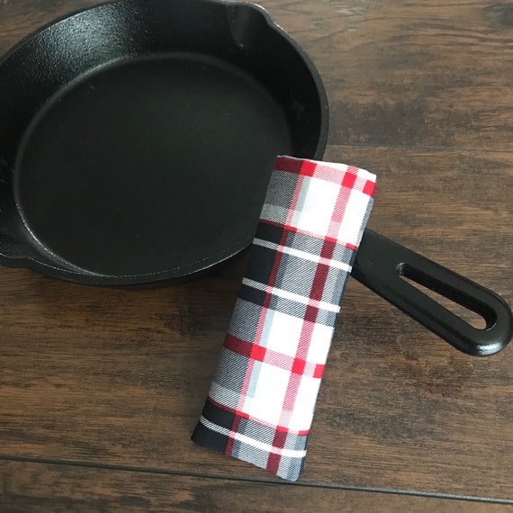 Skillet Handle Cover, Plaid, Christmas, Christmas Kitchen, Cast Iron, Pan  Handle Cover, Handle Sleeve 