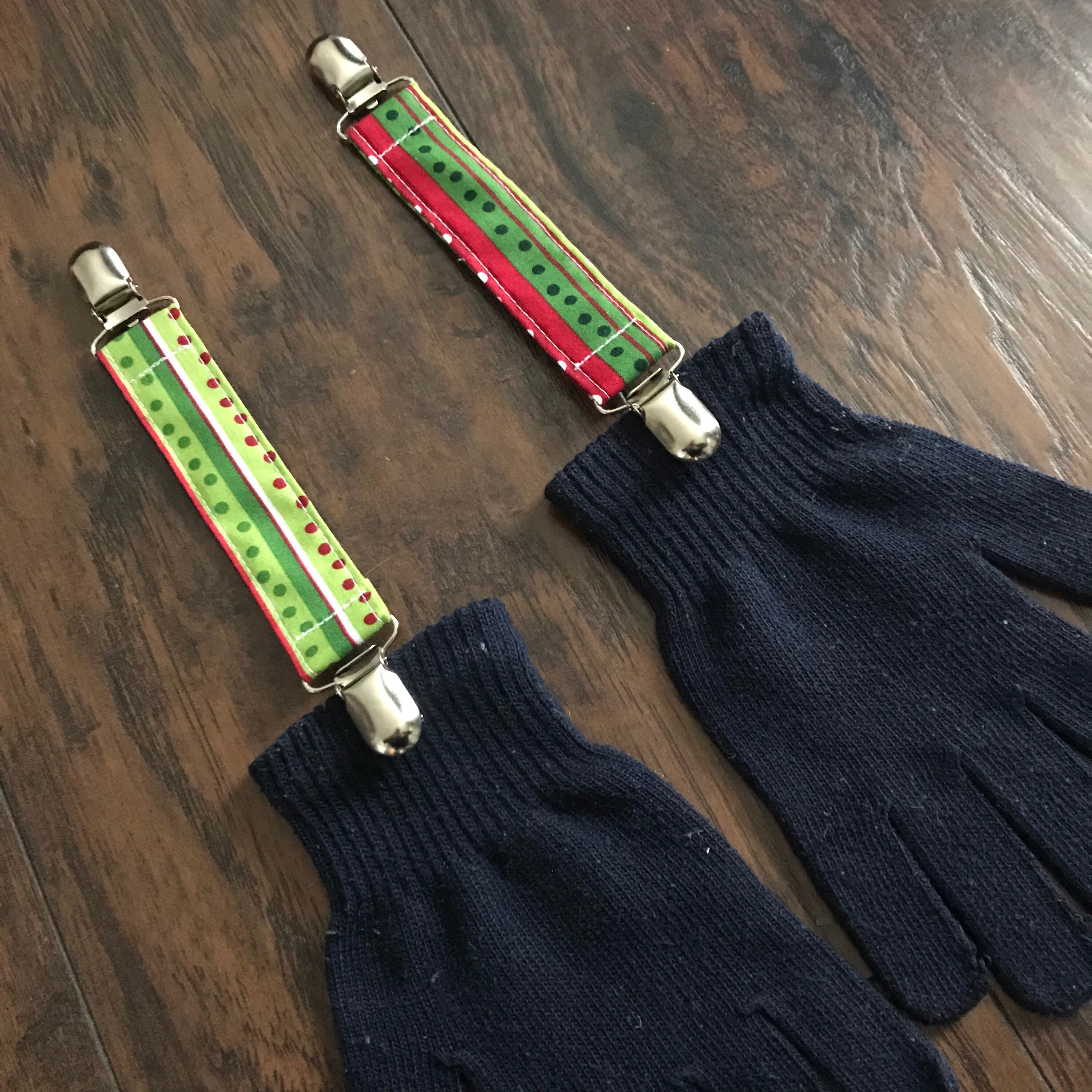 Mitten Clips Christmas Mitten Clips Glove Clips Suspender Etsy