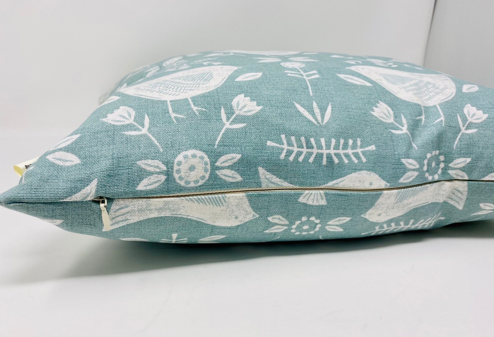 Scandi Sea Green Bird Cushion Double Sided Reversible Cushion Etsy UK