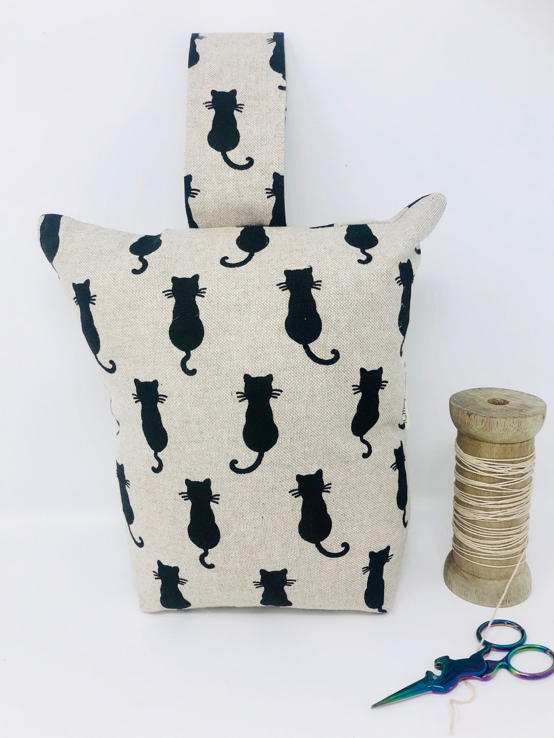 Black Cat Door Stop Perfect Home Decor Gift Zipped Fabric Etsy UK