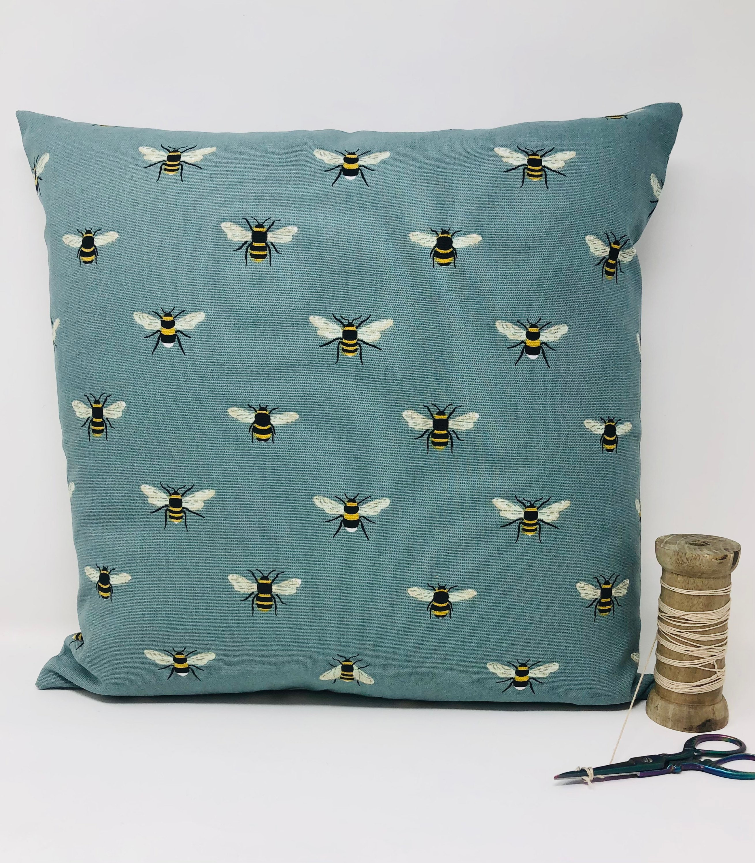 Sophie Allport Bee Cushion Teal Cushion Cover Bumble Bee Etsy