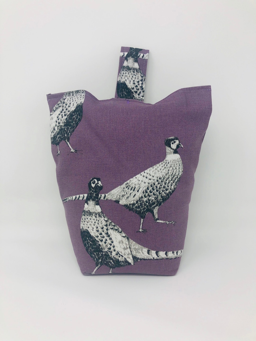 Pheasant Door Stop, Purple Door Stopper, Bird Fabric Door Stopper