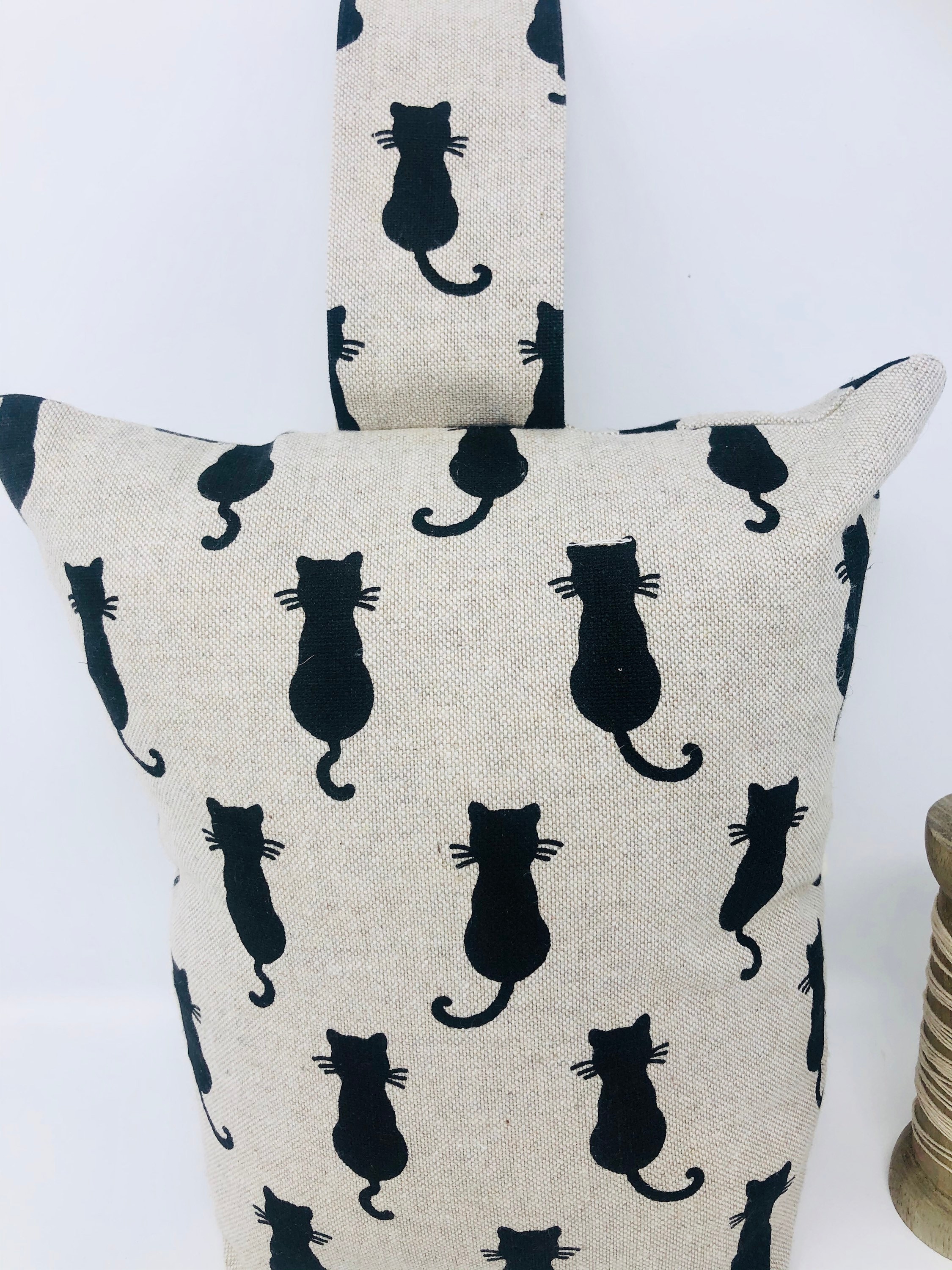 Black Cat Door Stop Perfect Home Decor Gift Zipped Fabric Etsy UK