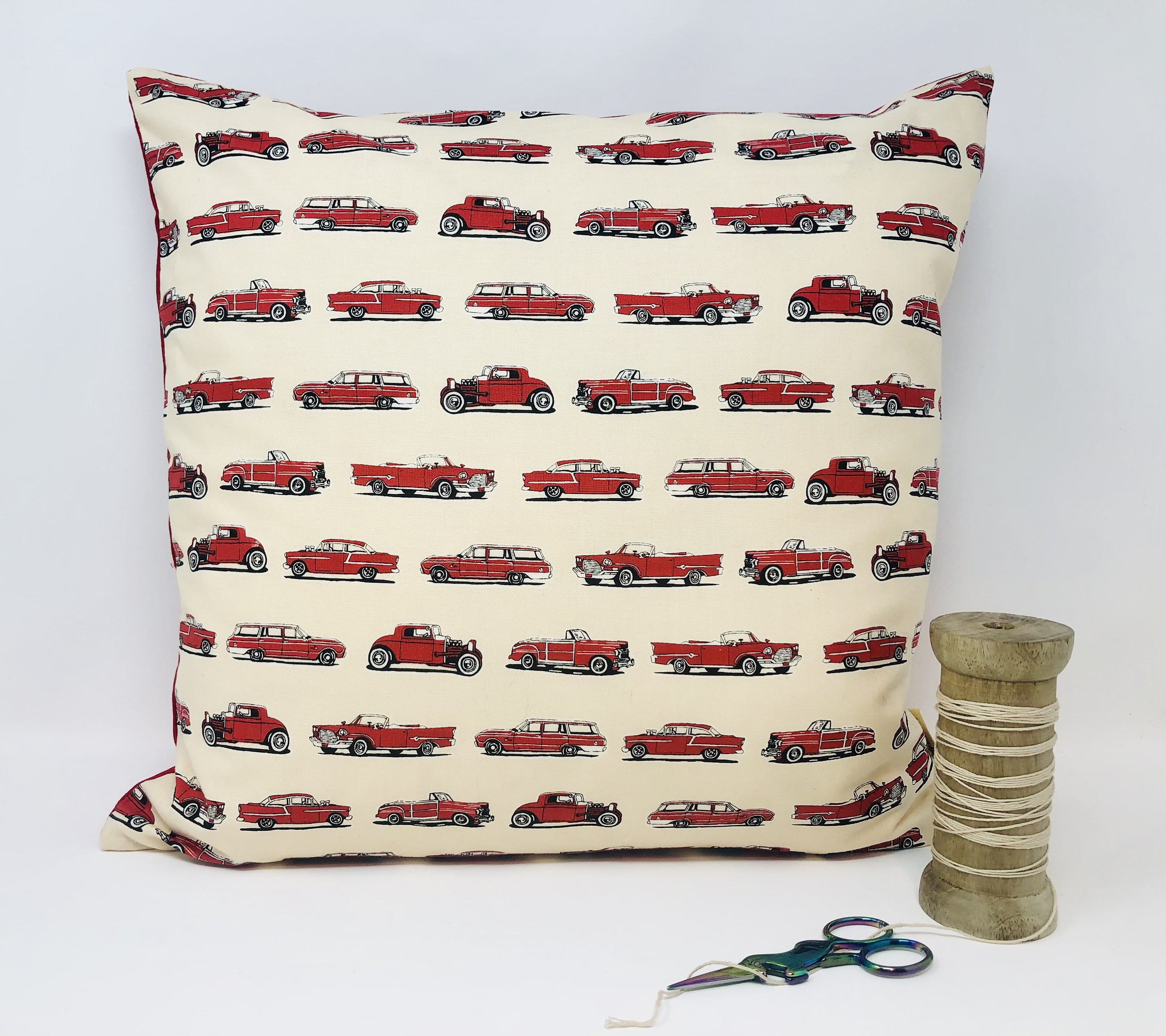 Retro Classic Car Cushion American Car Pillow Perfect for Etsy UK
