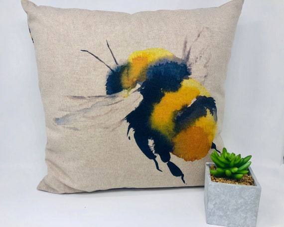 yellow bee cushion