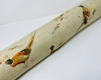 Beige Pheasant 97cm Draft Excluder and Matching 18”Cushion