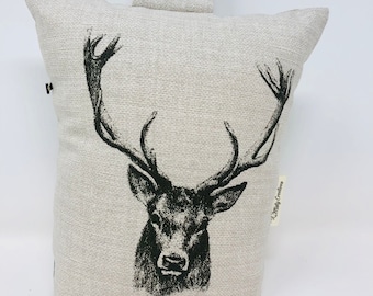 Stag Door Stop, Stag Head Doorstop, Perfect Home Decor Gift, Fabric Door Stopper, Filled Doorstop