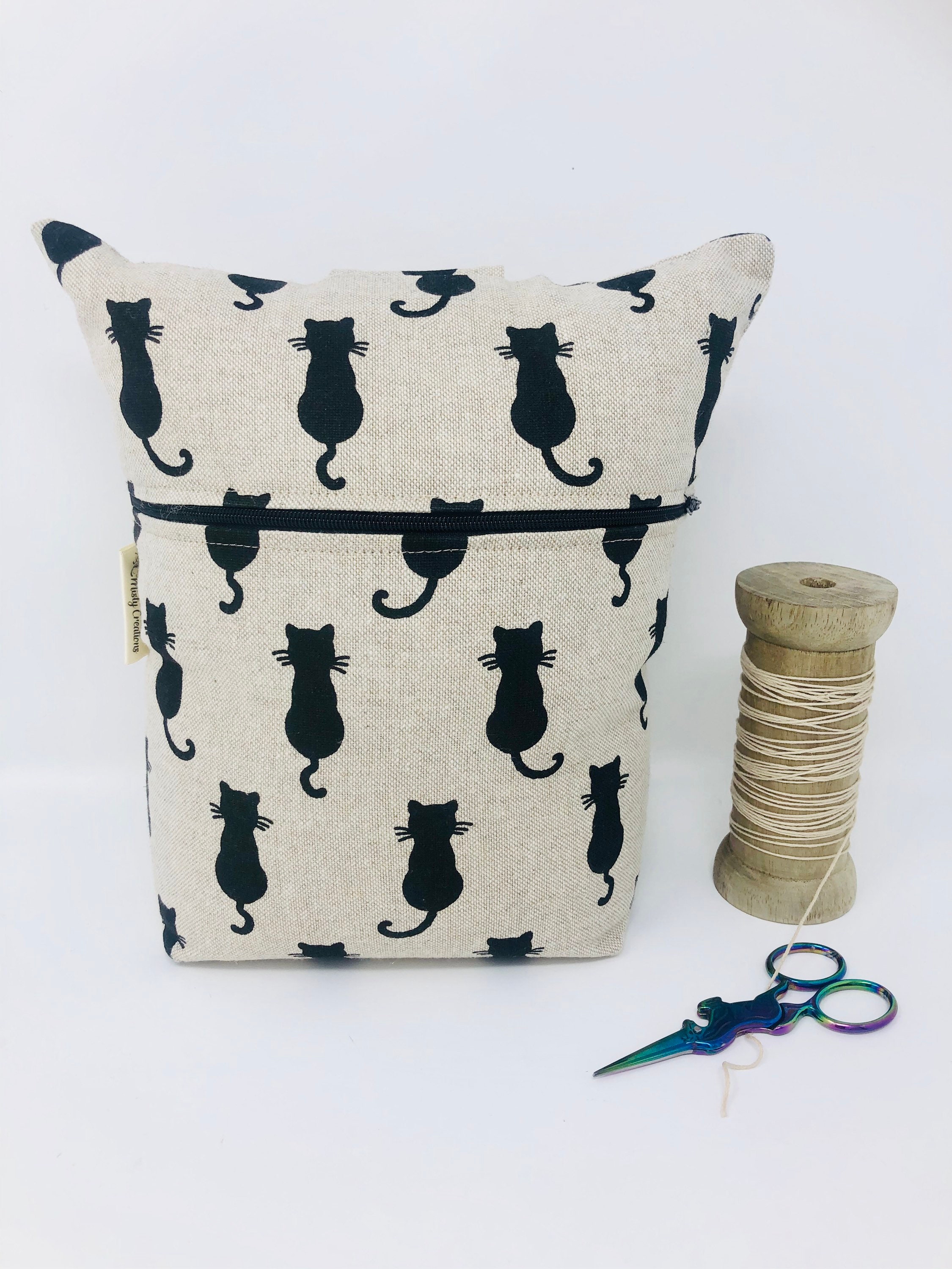 Black Cat Door Stop Perfect Home Decor Gift Zipped Fabric Etsy UK