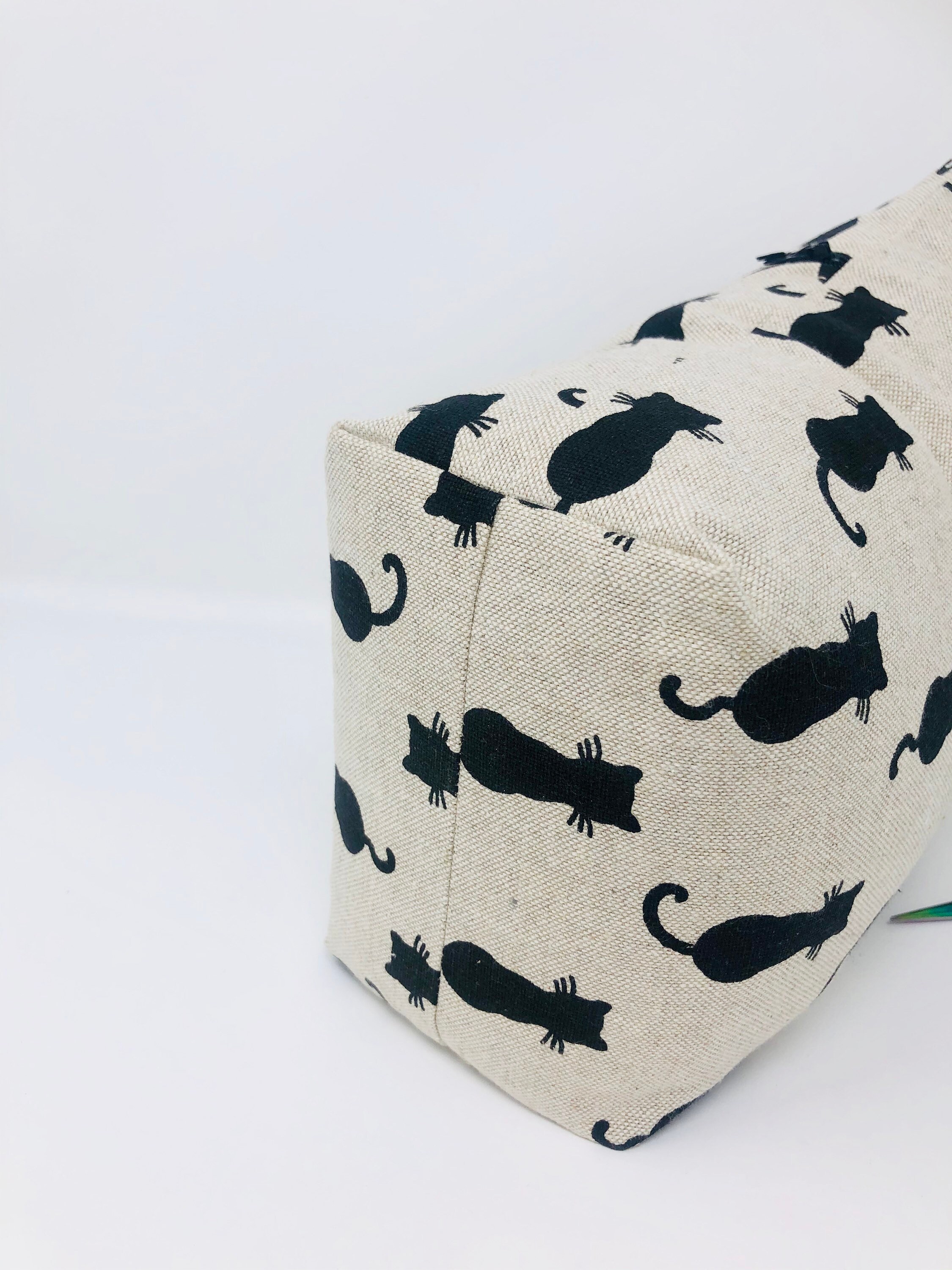 Black Cat Door Stop Perfect Home Decor Gift Zipped Fabric Etsy UK