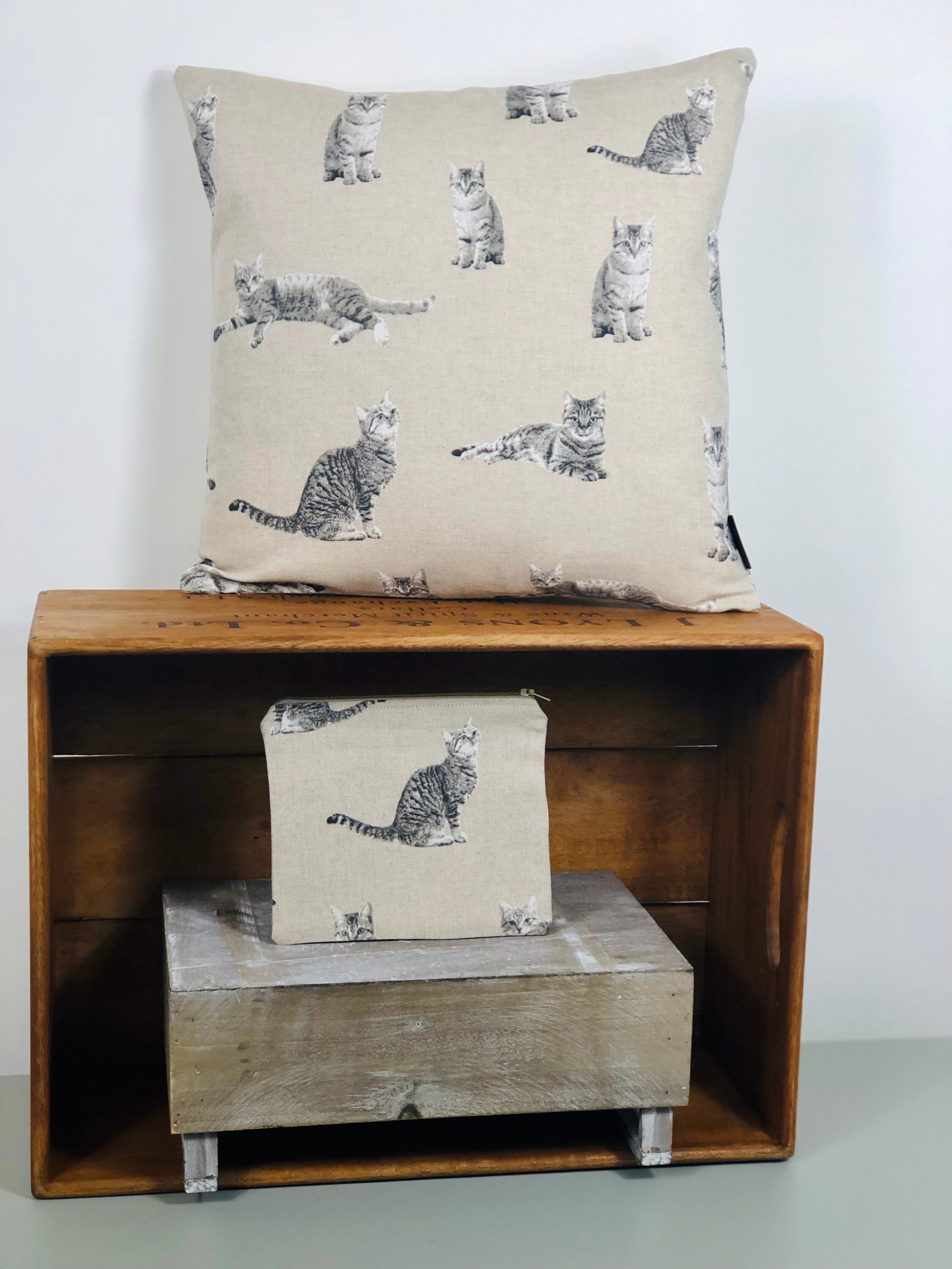 Grey Cat Cushion Kitten Linen Print Pillow Perfect Gift for Etsy