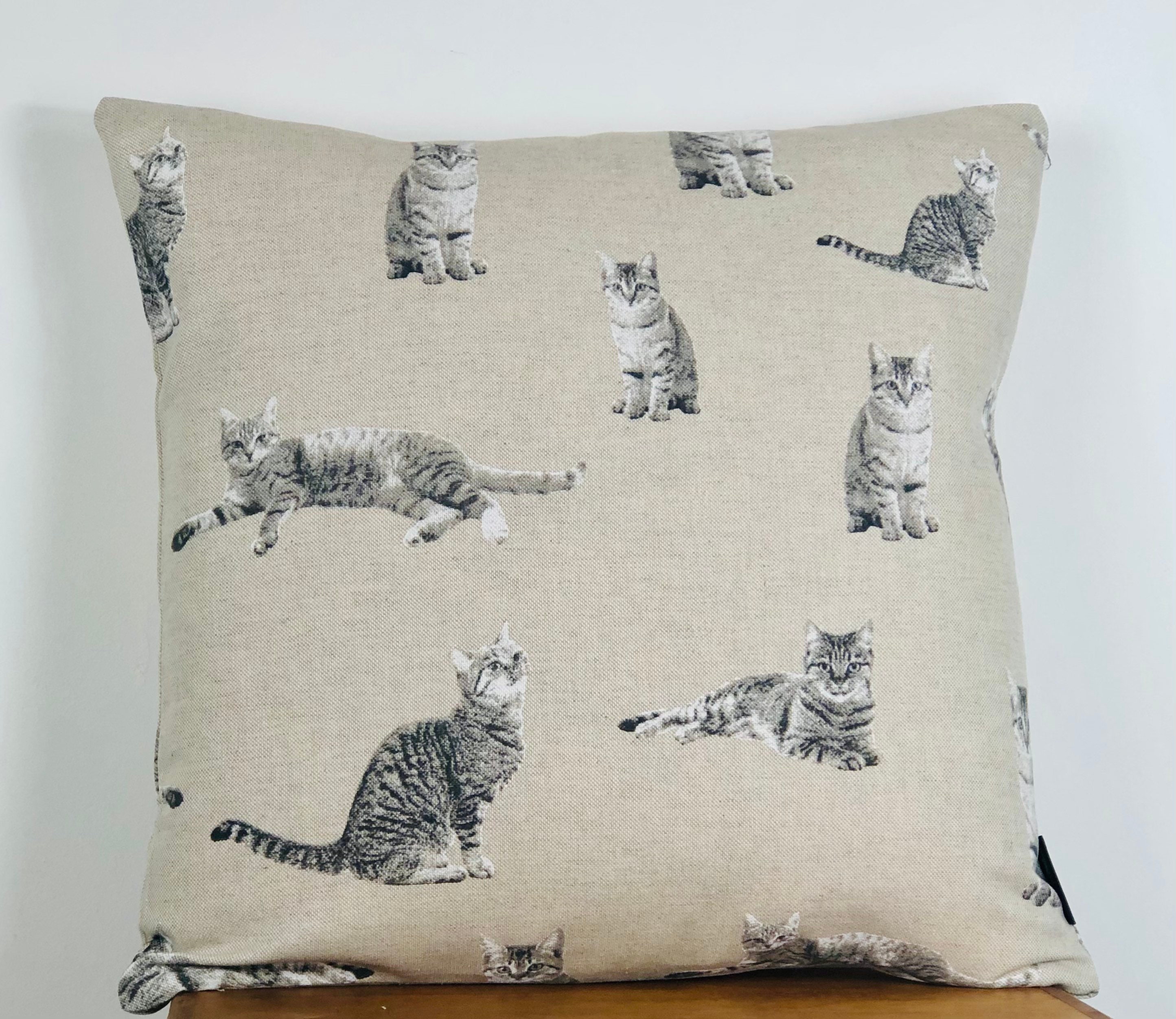 Grey Cat Cushion Kitten Cushion Cover Gift for Cat Lovers Etsy UK