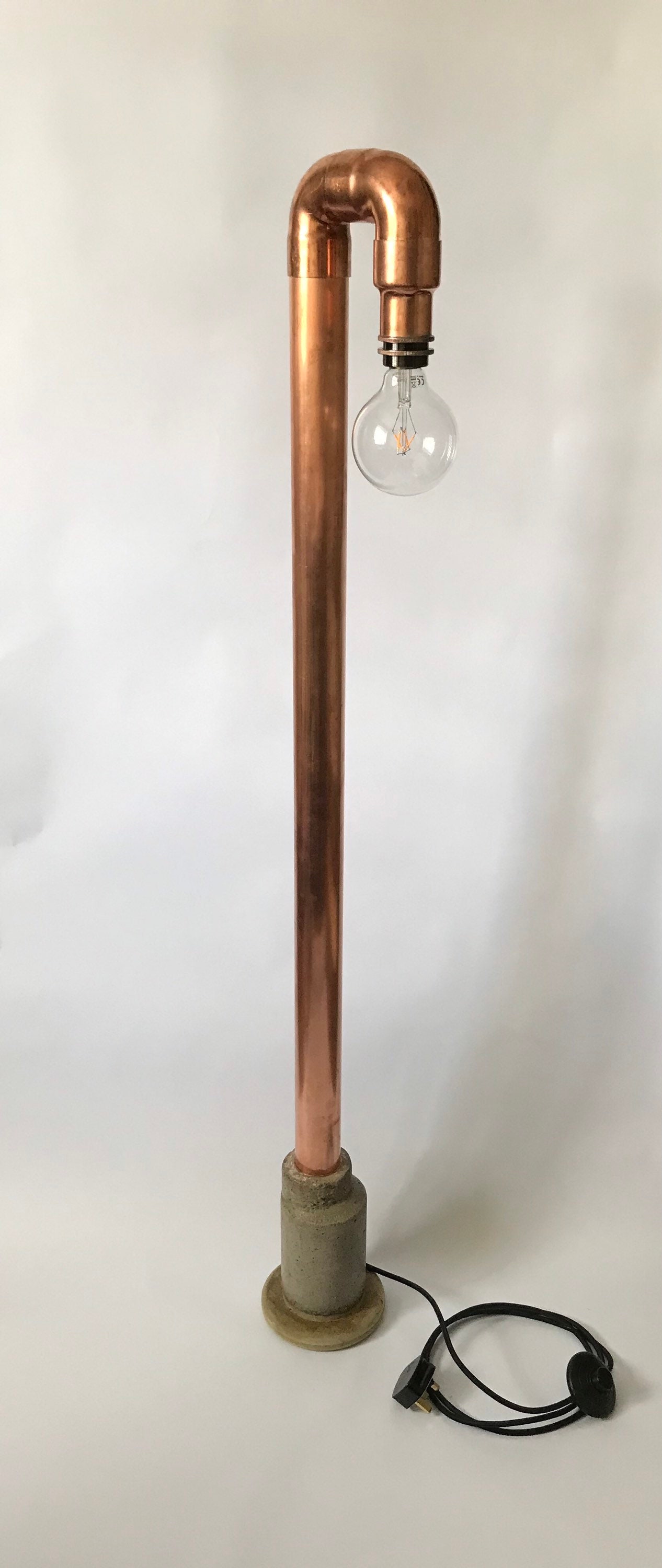 Copper floor lamp. Etsy