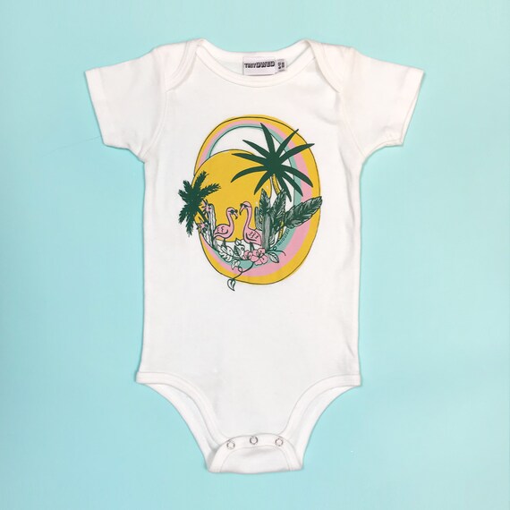 tropical baby onesie